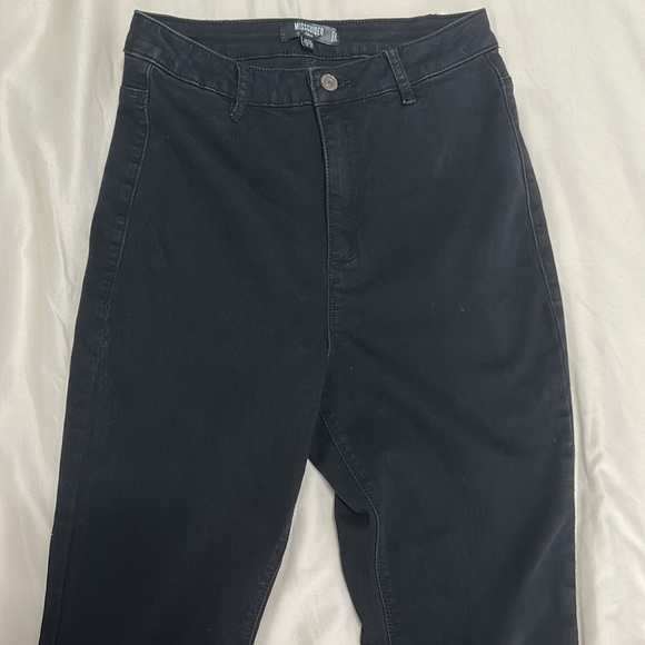 3/$30 Missguided high waisted black skinny jeans size 8 tall - Picture 2 of 3